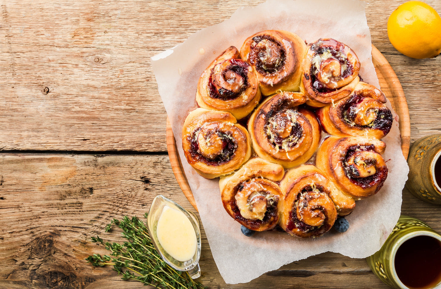Mixed Berry Cinnamon Rolls