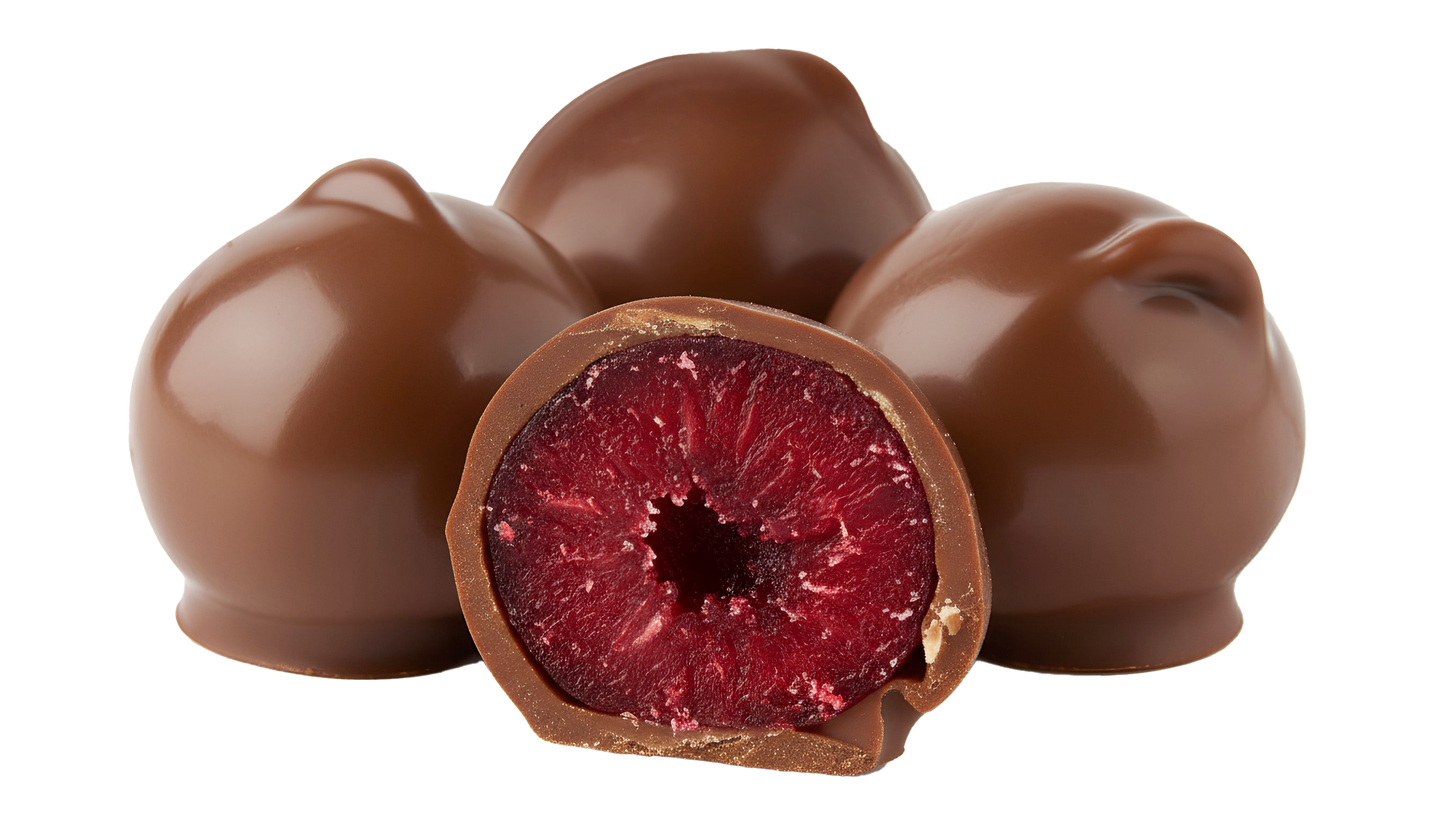 FRÜT Choc Cherries coated in Milk Chocolate