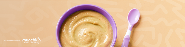 Apple, Peach and Avo Purée