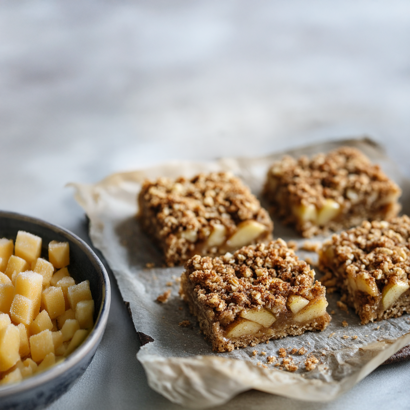 Apple & Cinnamon Crumble Bars