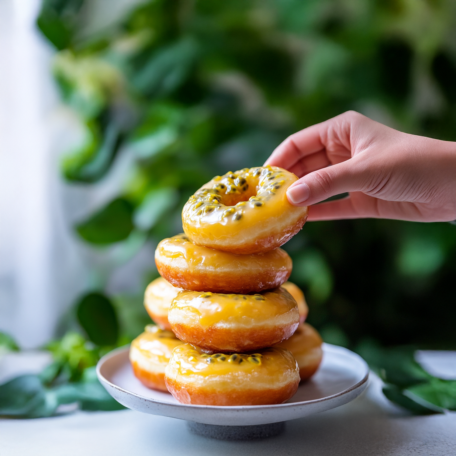 Baked Passion Fruit Doughnuts