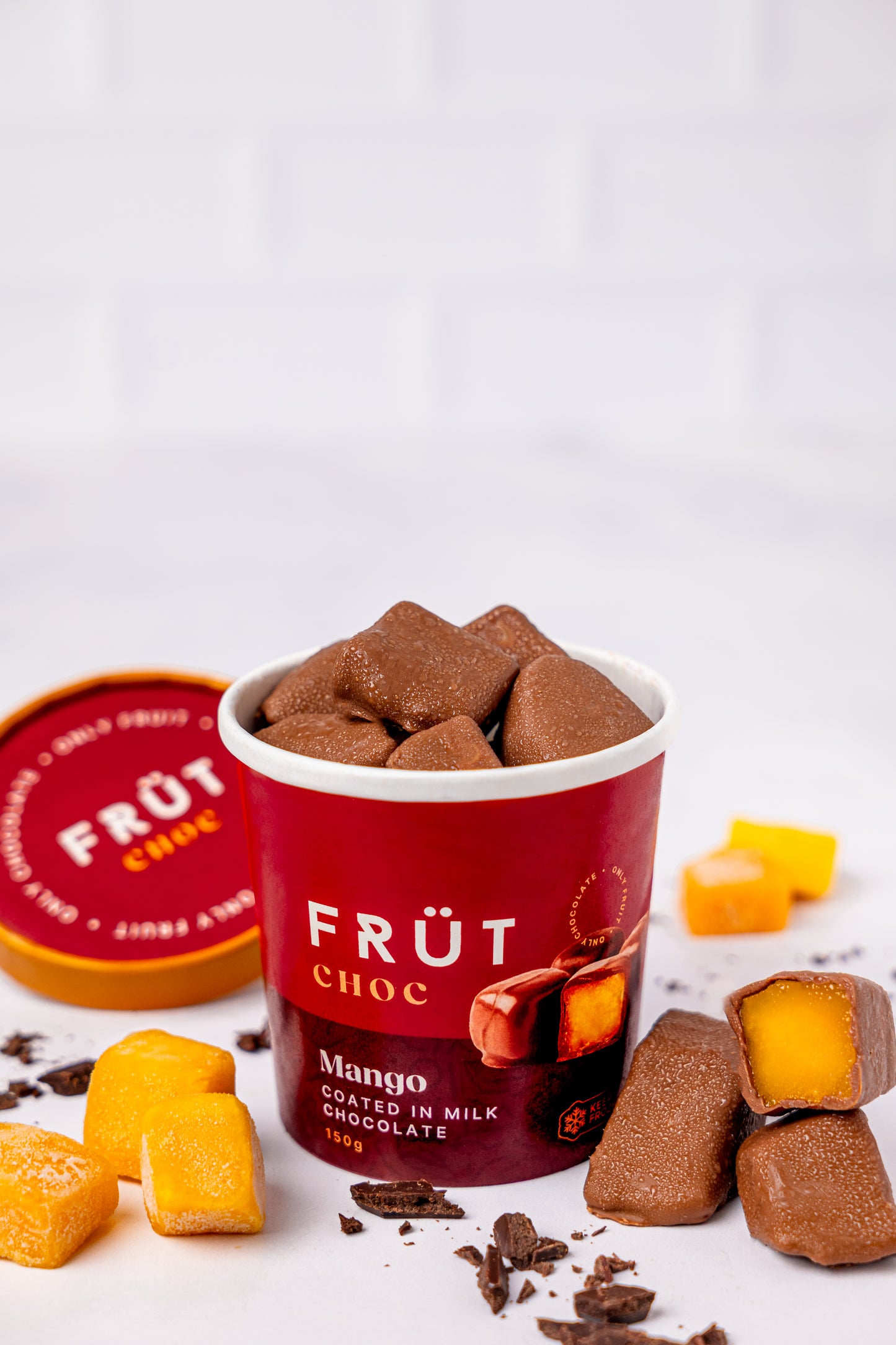 FRÜT Choc Mango coated in Milk Chocolate