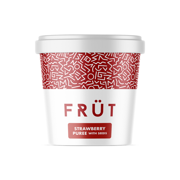 Früt Frozen Strawberry Puree With Seeds Sweetened