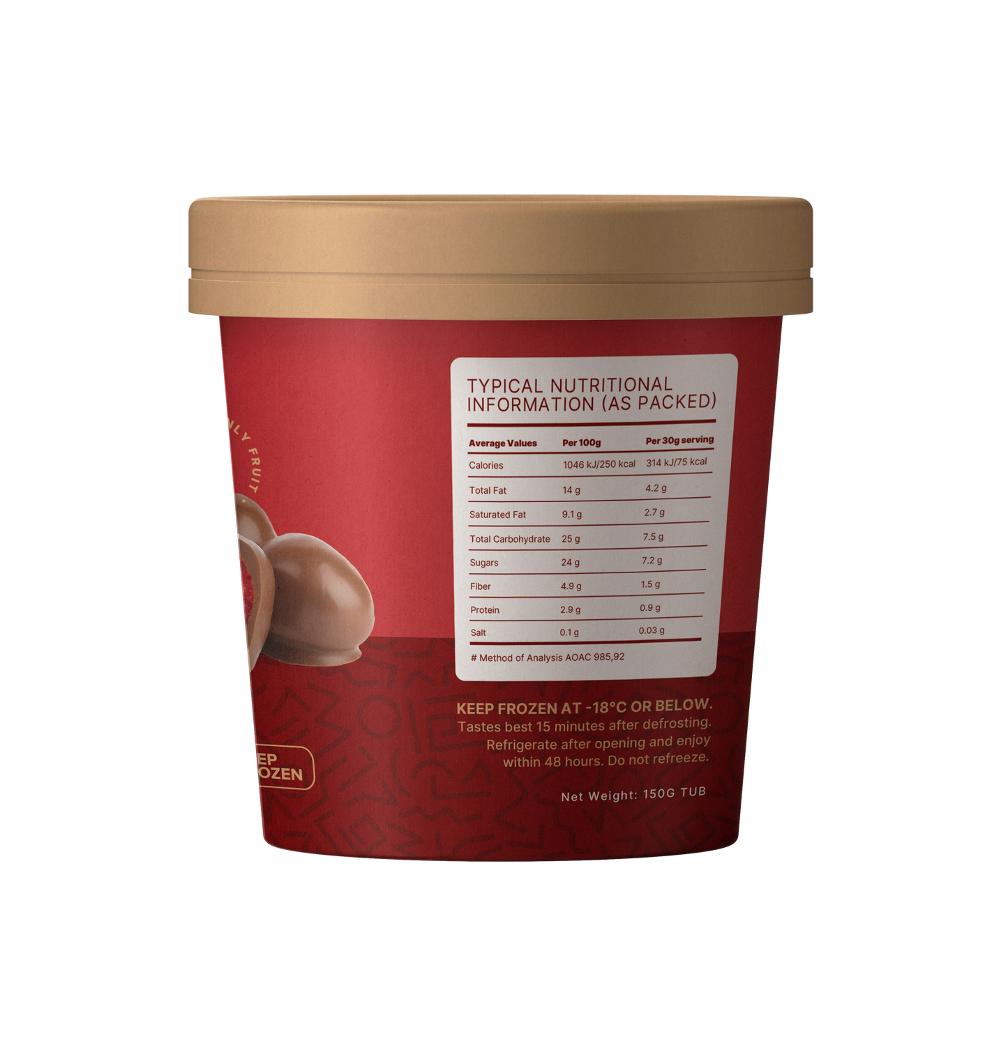 FRÜT Choc Raspberries coated in Milk Chocolate