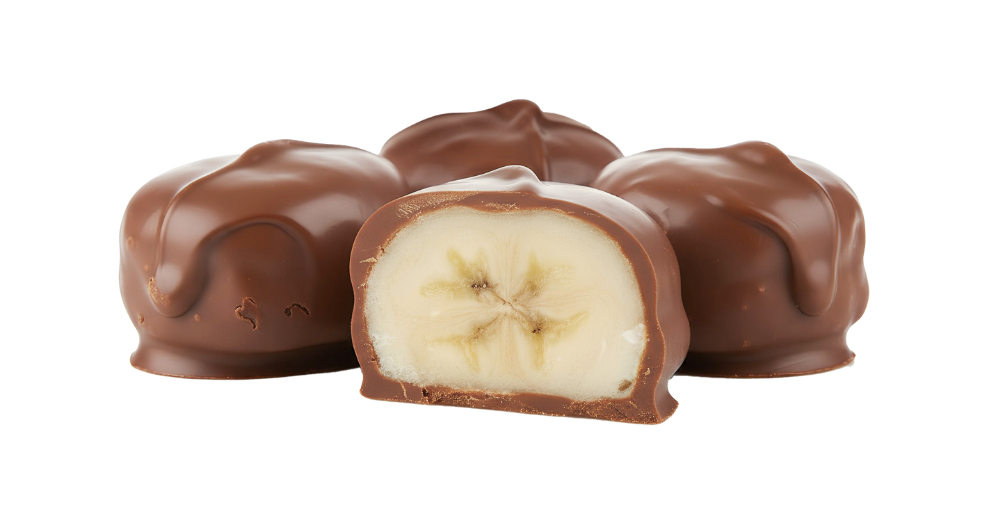 FRÜT Choc Bananas coated in Milk Chocolate