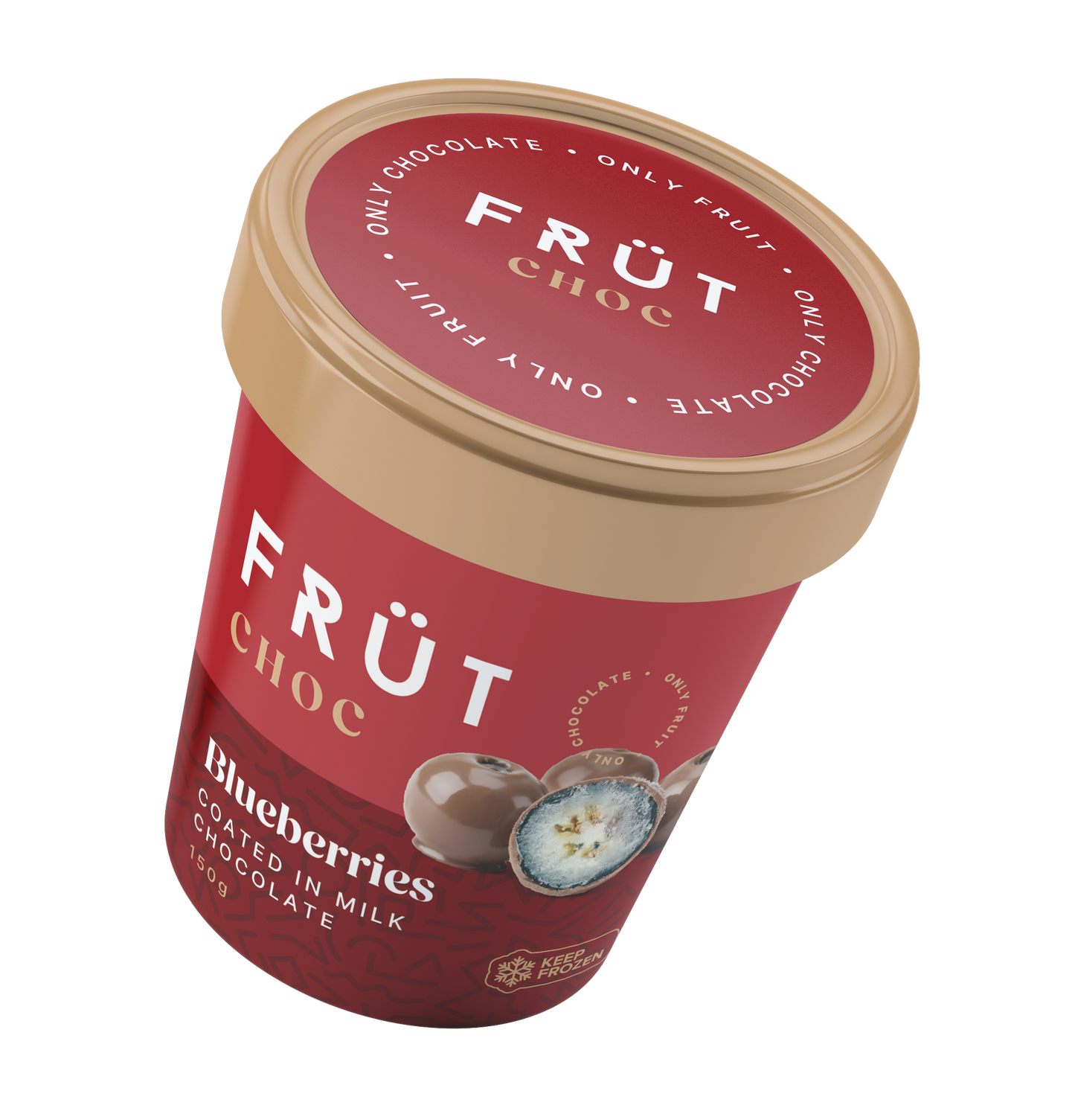 FRÜT Choc Blueberries coated in Milk Chocolate