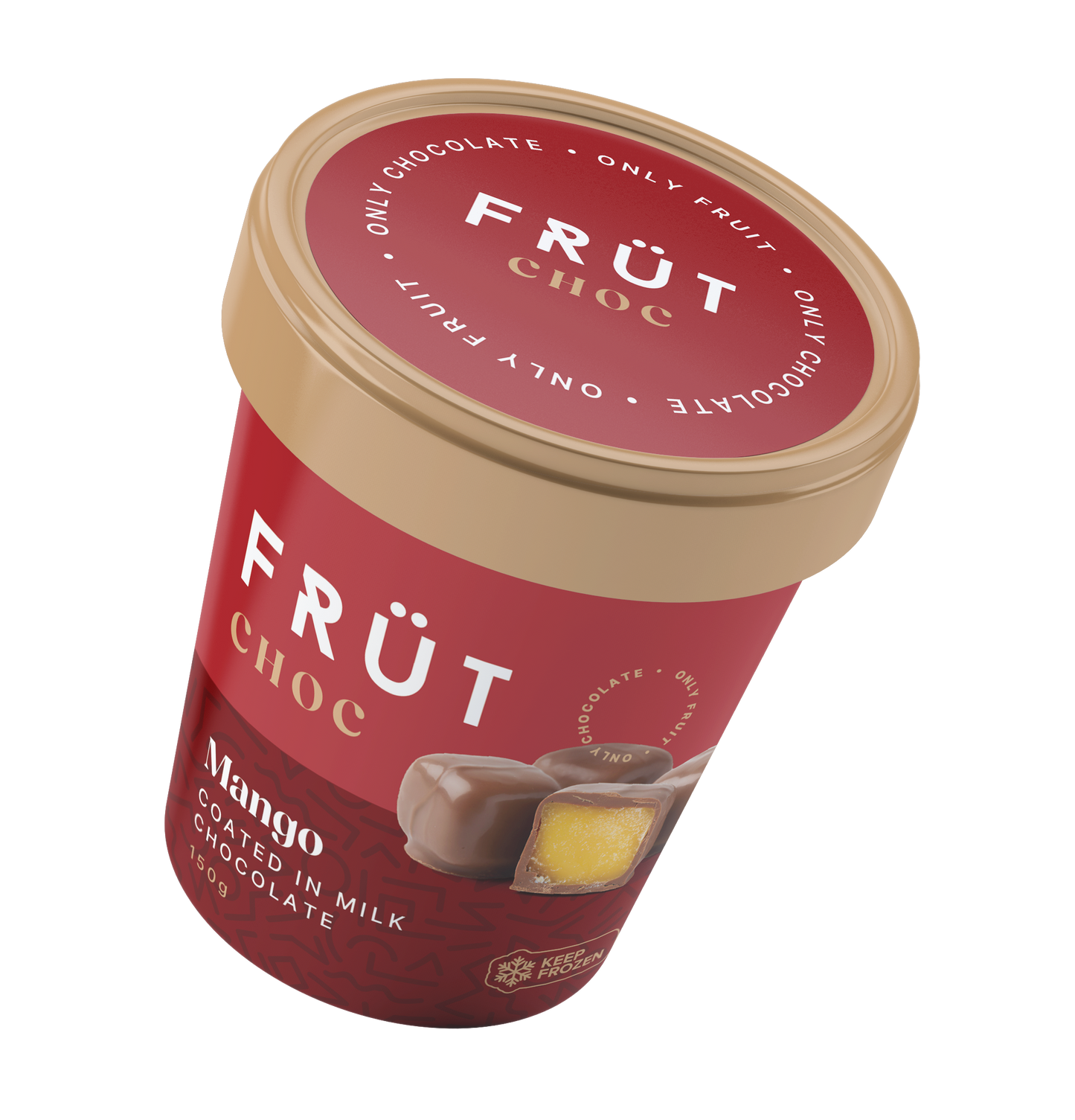 FRÜT Choc Mango coated in Milk Chocolate