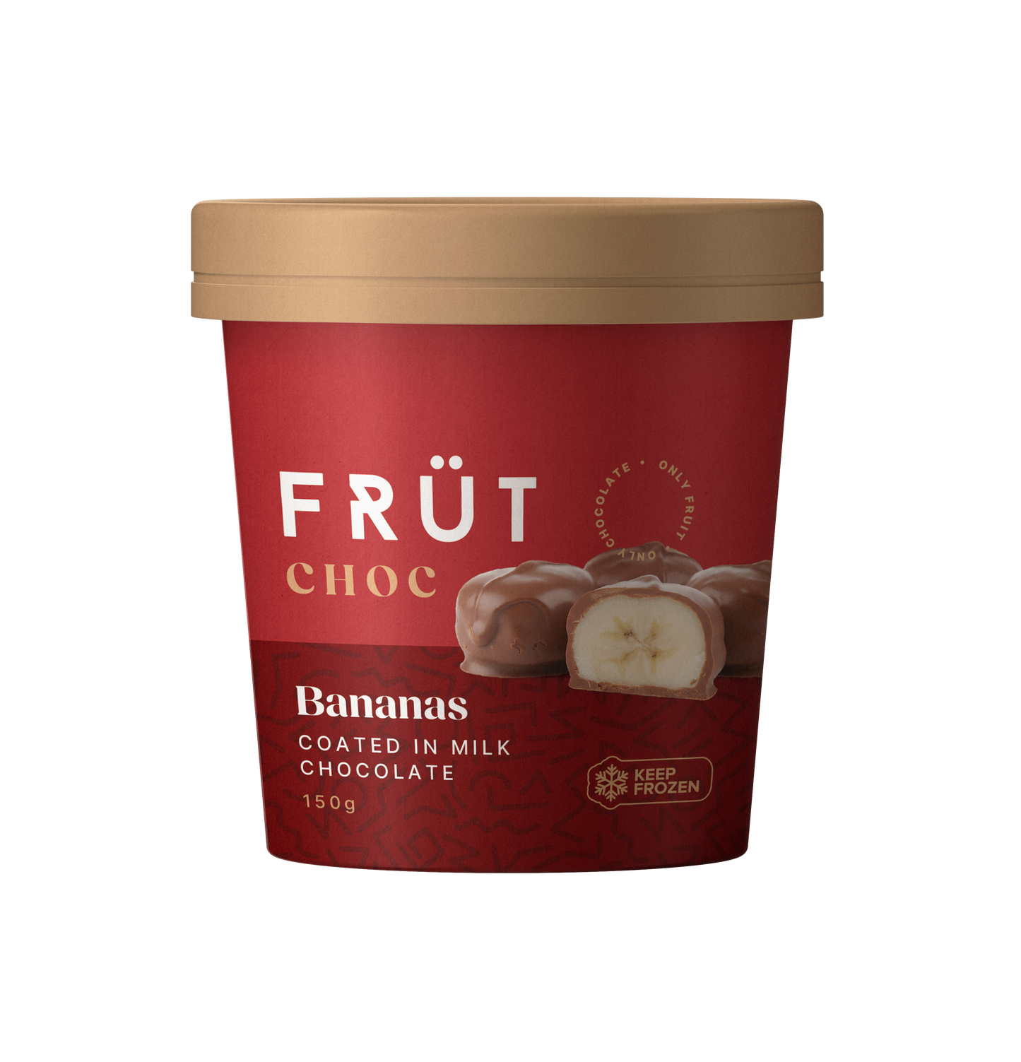 FRÜT Choc Bananas coated in Milk Chocolate