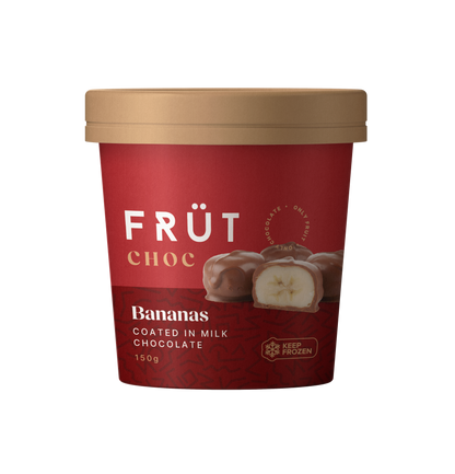 FRÜT Choc Bananas coated in Milk Chocolate