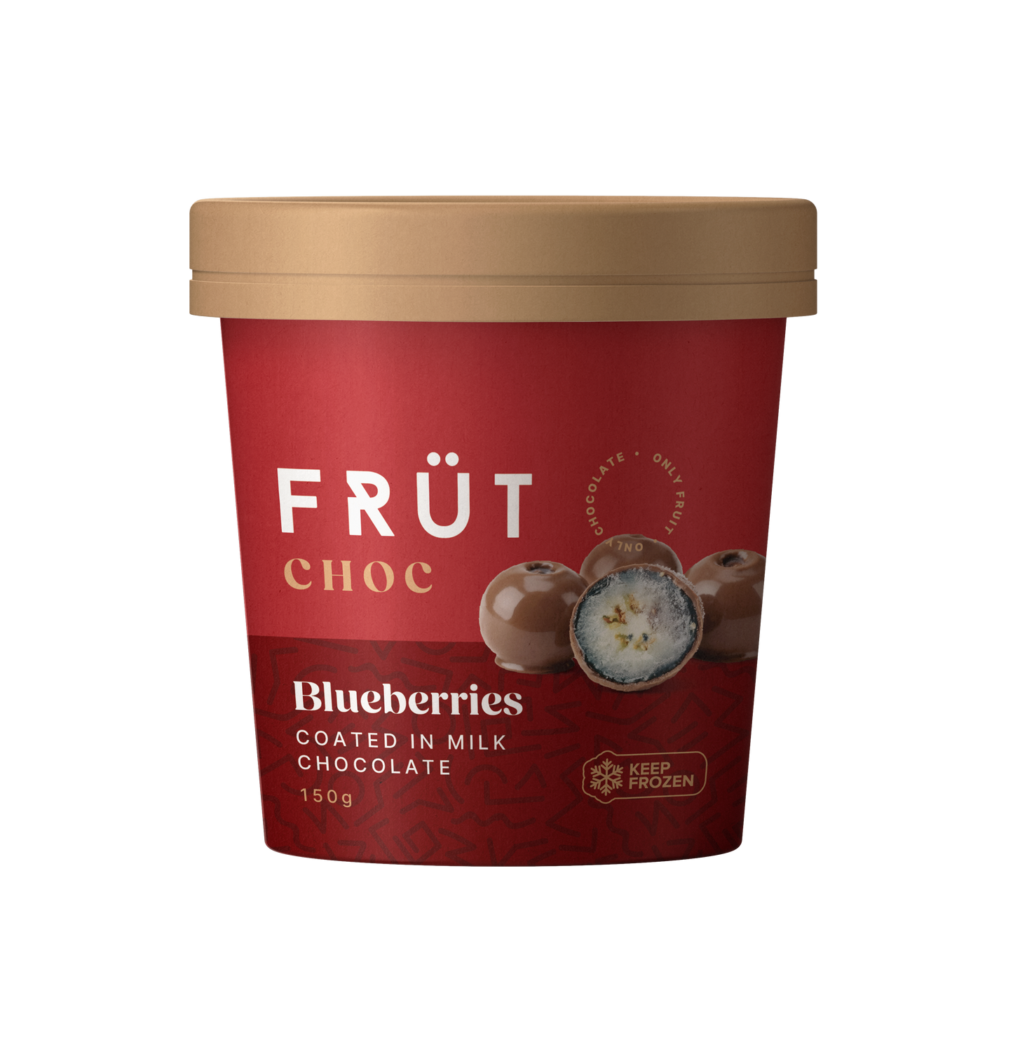 FRÜT Choc Blueberries coated in Milk Chocolate