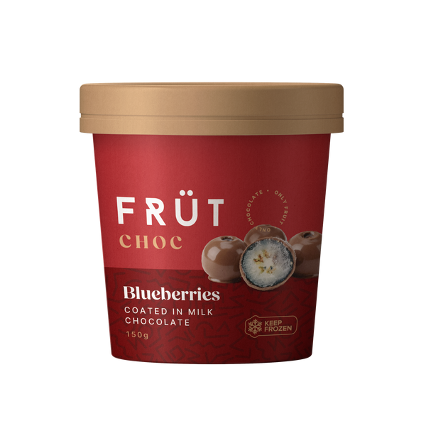 FRÜT Choc Blueberries coated in Milk Chocolate