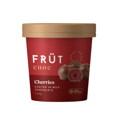 FRÜT Choc Cherries coated in Milk Chocolate